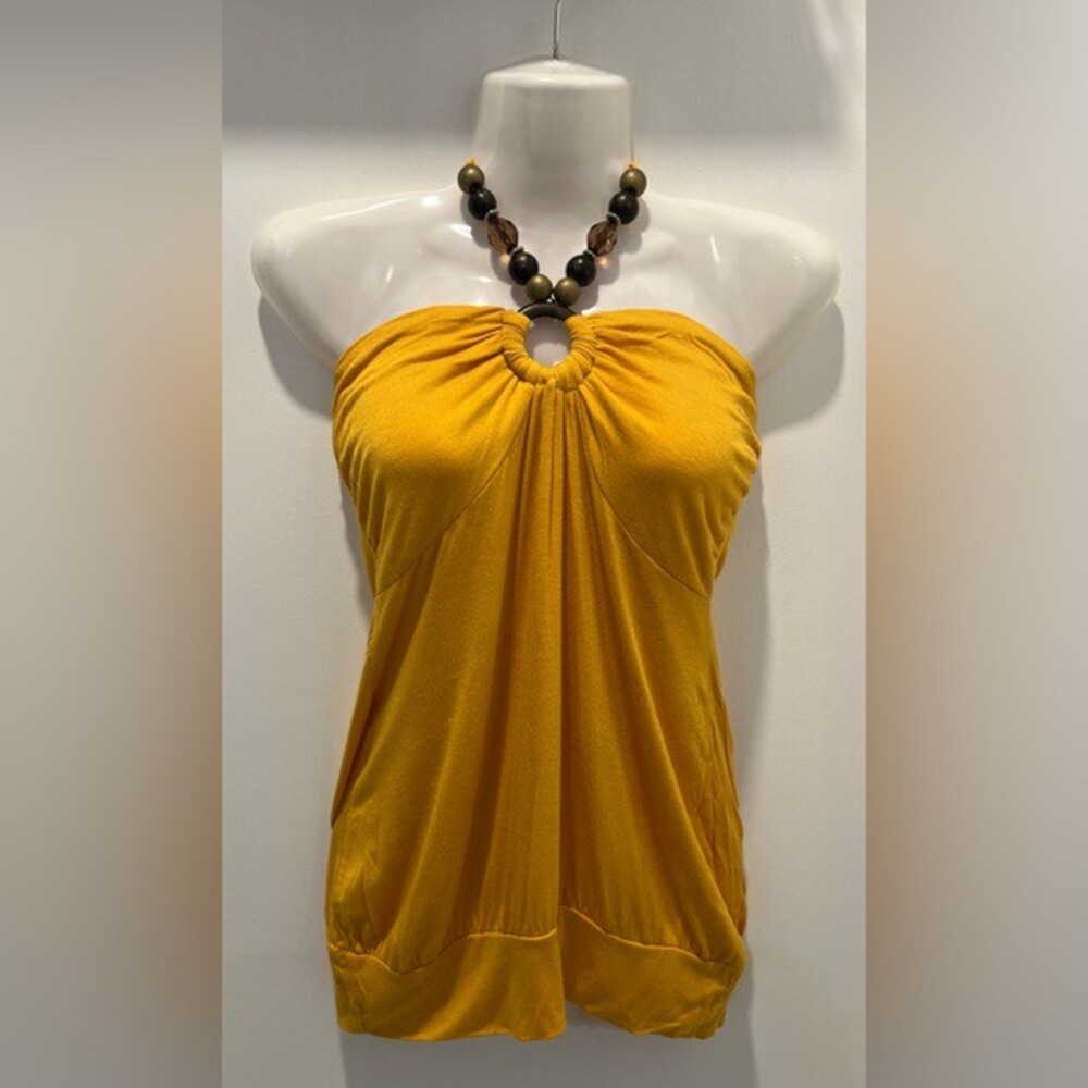 2B Bebe Women’s Halter Neck w/Beads Shirt